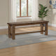 Rick Dining Bench | 52" Transitional Natural Brown Rubberwood