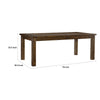 Rick Dining Table | 79" Rectangular Top | Natural Brown Rubberwood