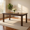 Rick Dining Table | 79" Rectangular Top | Natural Brown Rubberwood
