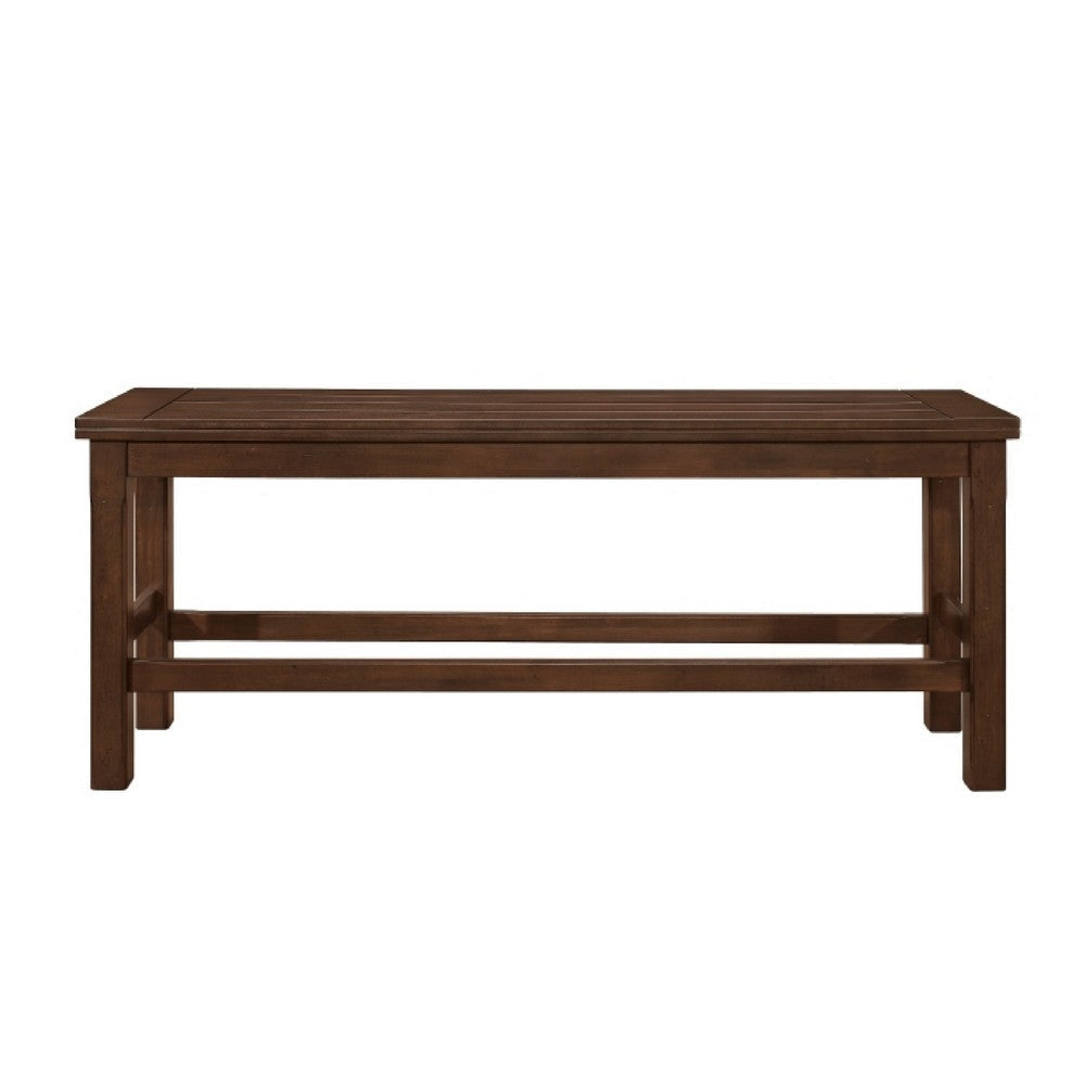 Lsy Counter Height Dining Bench | 64’’ Dark Brown Wood Frame BM335874
