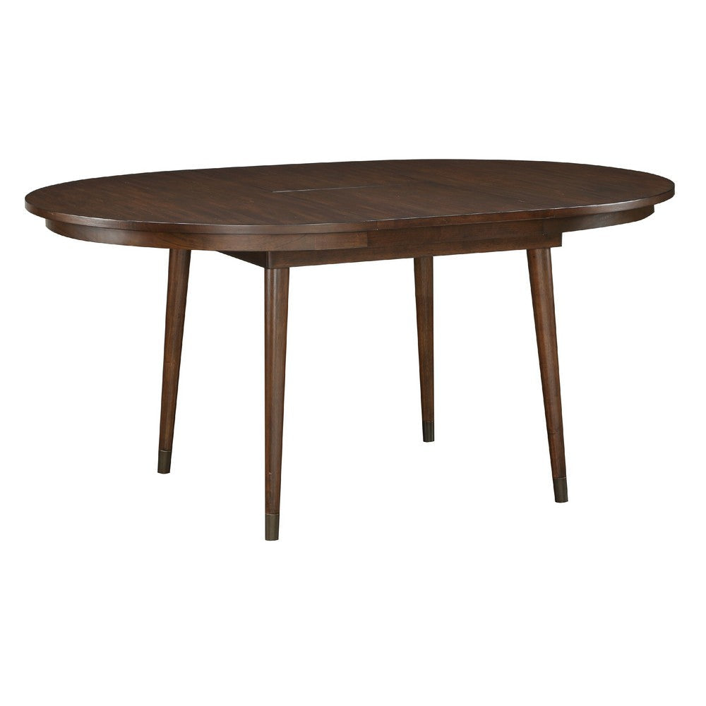 Coly Dining Table with Butterfly Leaf 48-65" Round | Maple Brown