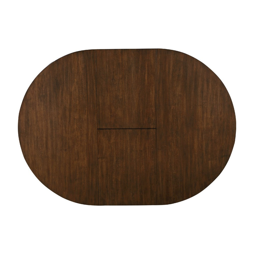Coly Dining Table with Butterfly Leaf 48-65" Round | Maple Brown