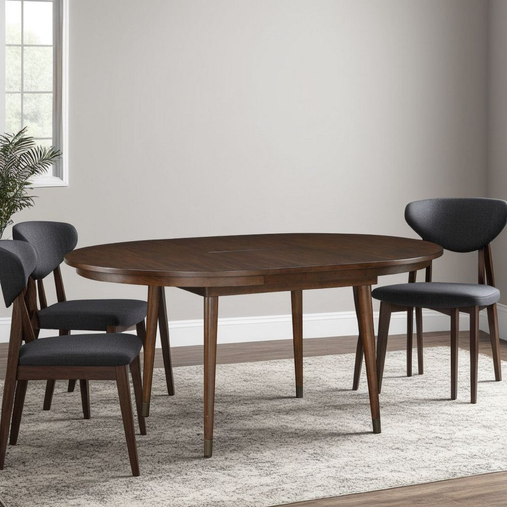 Coly Dining Table with Butterfly Leaf 48-65" Round | Maple Brown