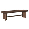 Bloi Dining Bench | X Shaped Trestle Base | 59" | Brown Wood Frame