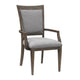 Koa Dining Armchair Set of 2 | Padded Seat and Back | Driftwood Brown