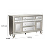 Jomo Sideboard Buffet Console Mirror Front 5 Drawers Silver 57’’ BM335880