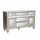 Jomo Sideboard Buffet Console, Mirror Front, 5 Drawers Silver, 57"