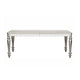 Dining Table with Extension Leaf 78-96’’ | Silver Wood | Mirror Trim BM335881