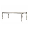 Dining Table with Extension Leaf 78-96’’ | Silver Wood | Mirror Trim BM335881