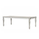 Dining Table with Extension Leaf 78-96’’ | Silver Wood | Mirror Trim BM335881