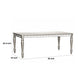 Dining Table with Extension Leaf 78-96’’ | Silver Wood | Mirror Trim BM335881