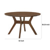 Leom Dining Table | X Shaped Base | Brown Mindy Veneer | 50’’ Round BM335882