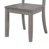 Janu Set of 2 Side Dining Chair | X Shaped Backrest | Gray Solid Wood BM335883