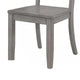Janu Set of 2 Side Dining Chair | X Shaped Backrest | Gray Solid Wood BM335883