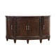 Orom Curved Sideboard Buffet Console | 4 Doors Cherry Brown | 66’’ BM335886