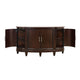 Orom Curved Sideboard Buffet Console | 4 Doors Cherry Brown | 66’’ BM335886