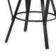 Rowl Counter Height Table | 48’’ Brown Round Wood Top | Metal Legs BM335897