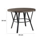 Rowl Counter Height Table | 48’’ Brown Round Wood Top | Metal Legs BM335897