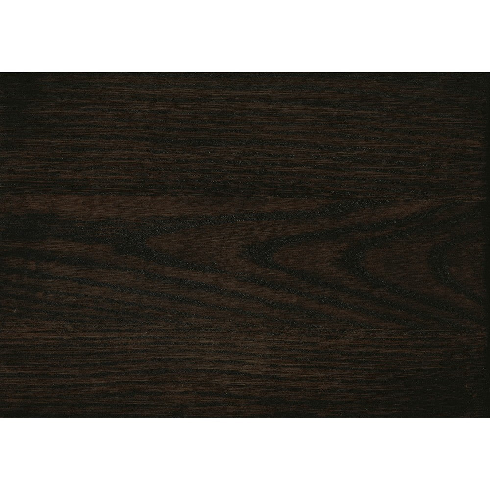 Walz Nightstand | 3 Drawers | Espresso Brown Oak Veneer | Black Knobs BM335901