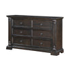 Walz 66’’ Wide Dresser | 6 Drawers | Espresso Brown Veneer Black Knobs BM335902