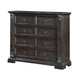 Walz Tall Dresser Chest | 8 Drawers | Espresso Brown Oak | Black Knobs BM335903