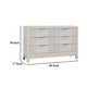 Flo 60’’ Dresser | 6 Drawers | Antique White | Chrome Edge Handles BM335905