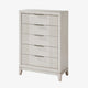 Flo Tall Dresser Chest | 5 Drawers | Antique White | Chrome Handles BM335906
