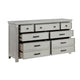 Brok 67’’ Dresser | 7 Drawers | Light Gray Acacia | Black Bar Handles BM335908