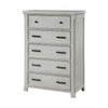 Brok Tall Dresser Chest | 5 Drawer Black Bar Handles | Light Gray Wood BM335909