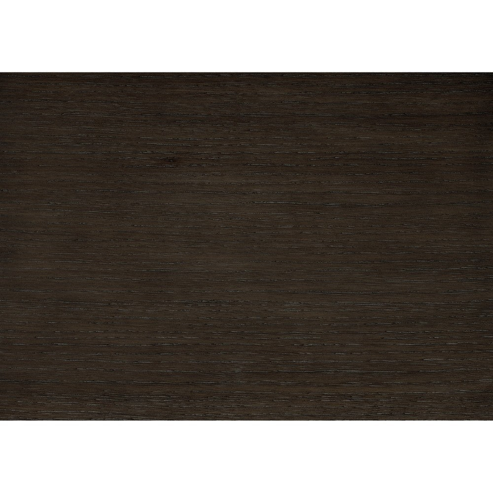 Acy Nightstand | 2 Drawers Bar Handles | Brownish Gray and Black Wood BM335913
