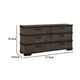 Acy 67 ’ Dresser | 6 Drawers Bar Handles | Brownish Gray | Black Wood BM335914