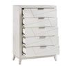 Zine Tall Dresser Chest | 5 Drawers | Antique White | Flat Handles BM335921