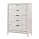 Zine Tall Dresser Chest | 5 Drawers | Antique White | Flat Handles BM335921
