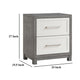 Rowy Nightstand | 2 Drawers with Bar Handles | Ivory and Gray Veneer BM335922