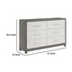 Rowy 61’’ Dresser | 6 Drawer Bar Handles | Ivory and Gray Veneer BM335923