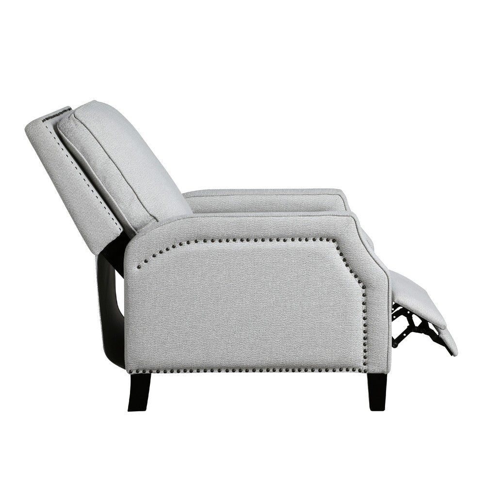 Berry Manual Push Back Recliner Chair | Gray Chenille Nailhead Trim BM335933