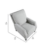 Berry Manual Push Back Recliner Chair | Gray Chenille Nailhead Trim BM335933