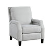Berry Manual Push Back Recliner Chair | Gray Chenille Nailhead Trim