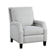 Berry Manual Push Back Recliner Chair | Gray Chenille Nailhead Trim