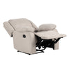 Chris Manual Pull Tab Recliner Chair Tufted Oatmeal Beige Polyester BM335934