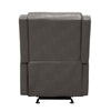 Kim Manual Glider Recliner Chair | Tab Pull | Dark Gray Faux Leather BM335935