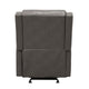 Kim Manual Glider Recliner Chair | Tab Pull | Dark Gray Faux Leather BM335935