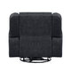 Ruma Swivel Manual Reclining Chair w Tab Pull | Ebony Black Chenille BM335937