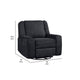 Ruma Swivel Manual Reclining Chair w Tab Pull | Ebony Black Chenille BM335937