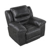 Henry Manual Rocker Recliner Chair in Pillow Tufted Black Microfiber BM335938