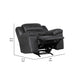 Henry Manual Rocker Recliner Chair in Pillow Tufted Black Microfiber BM335938