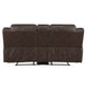 Henry Manual Double Reclining Loveseat | Console Dark Brown Microfiber BM335942