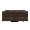 Henry Manual Double Reclining Sofa | Pillow Tuft Dark Brown Microfiber BM335943