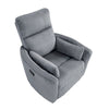 Rix Manual Swivel Glider Recliner Chair | 2 Pillows | Gray Corduroy BM335947