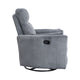 Rix Manual Swivel Glider Recliner Chair | 2 Pillows | Gray Corduroy BM335947